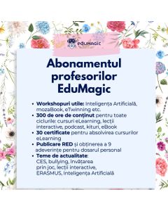 Abonamentul anual al profesorilor EduMagic