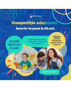 Curs gratuit „Utilizarea platformei Eduboom de lecții video și teste în conformitate cu programa școlară”, 15 octombrie 2024