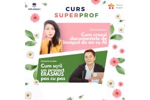Cursul în format eLearning SuperProf: Proiecte Erasmus pas cu pas și fișe școlare cu AI